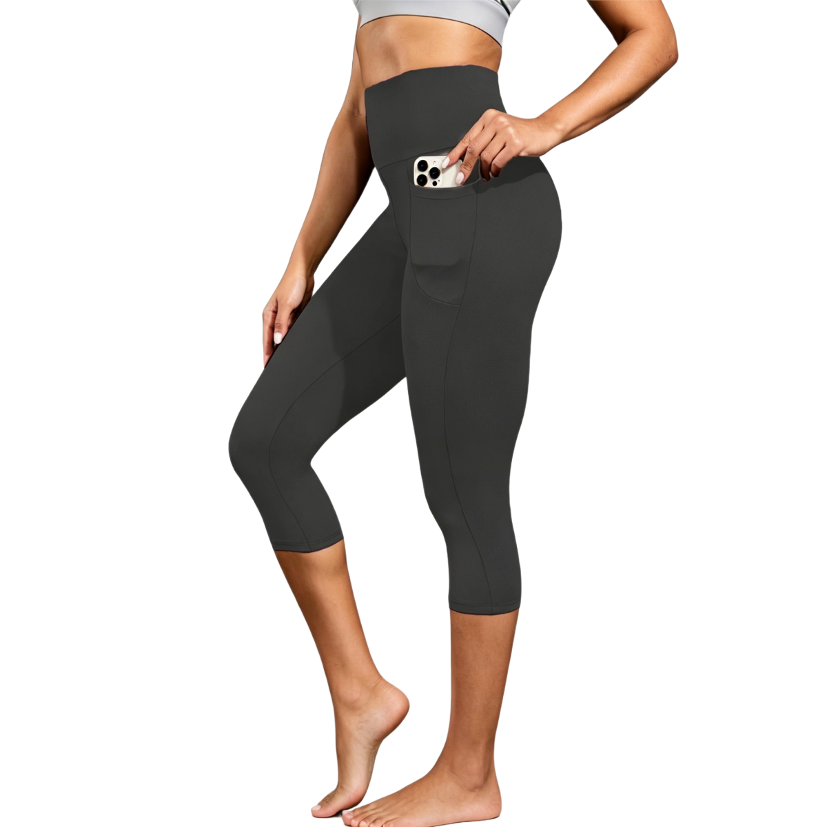 Women's High Waist Leggings (1- to 3-Pack) - Black-S