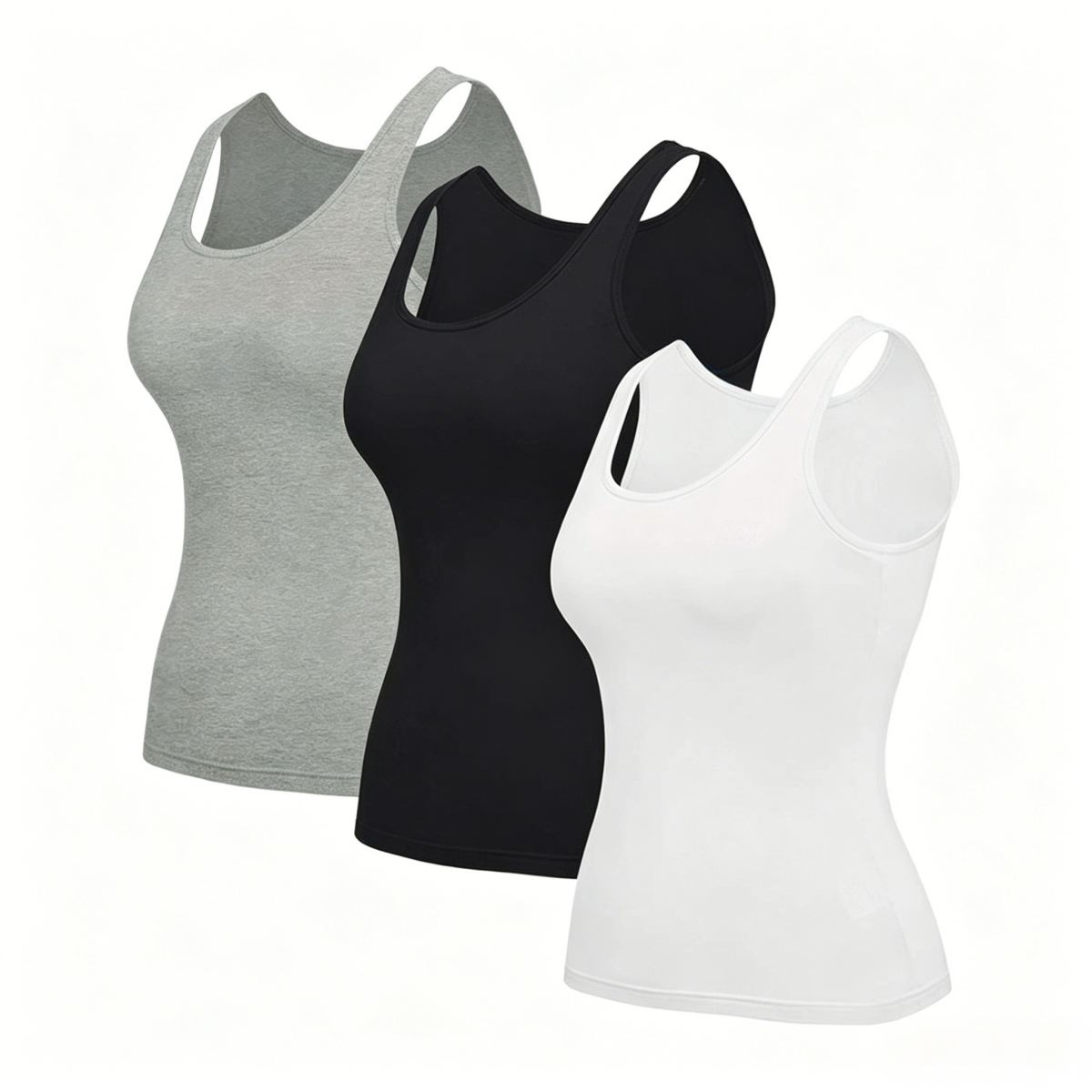 Women's Seamless Camisole (1- or 3-Pack) - 3-Pack(Black,White,Grey)-m