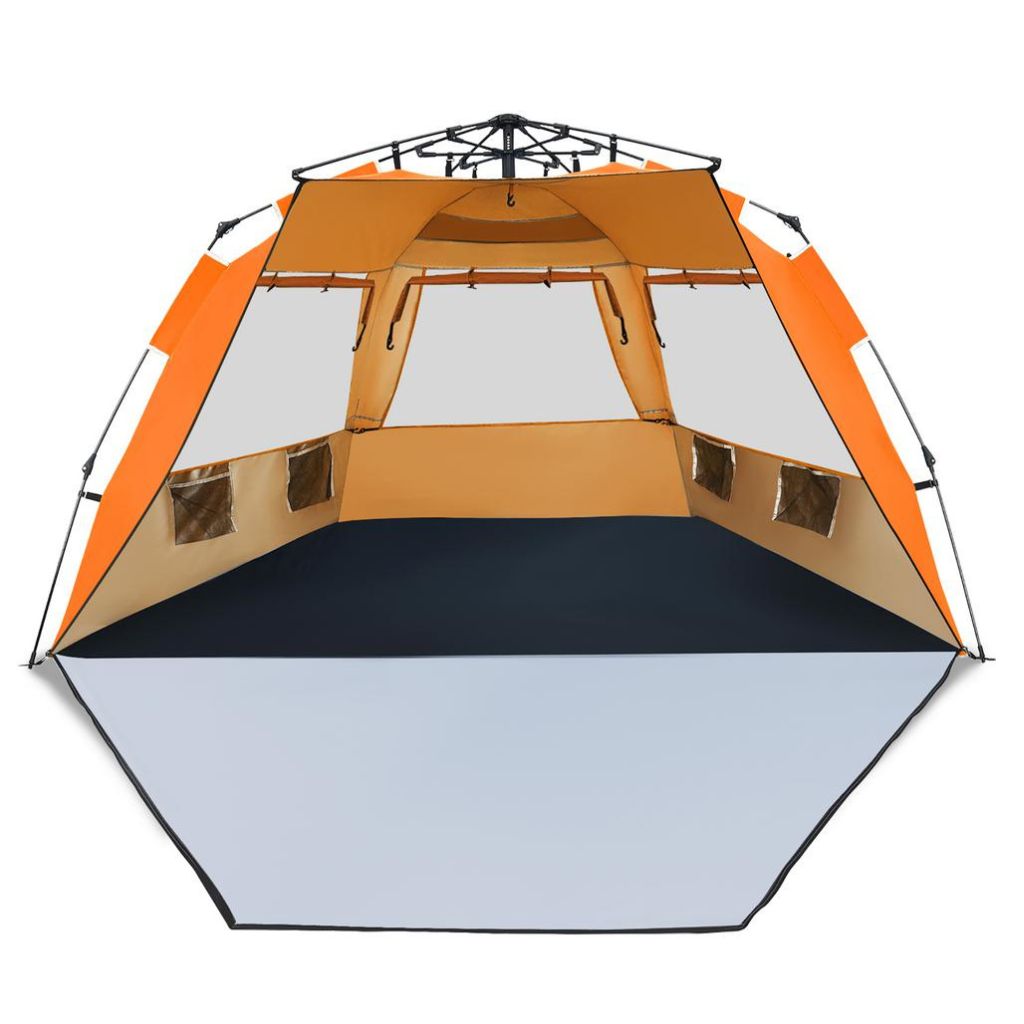 3- to 4-Person Easy Pop-up Beach Tent with UPF 50+ - Orange