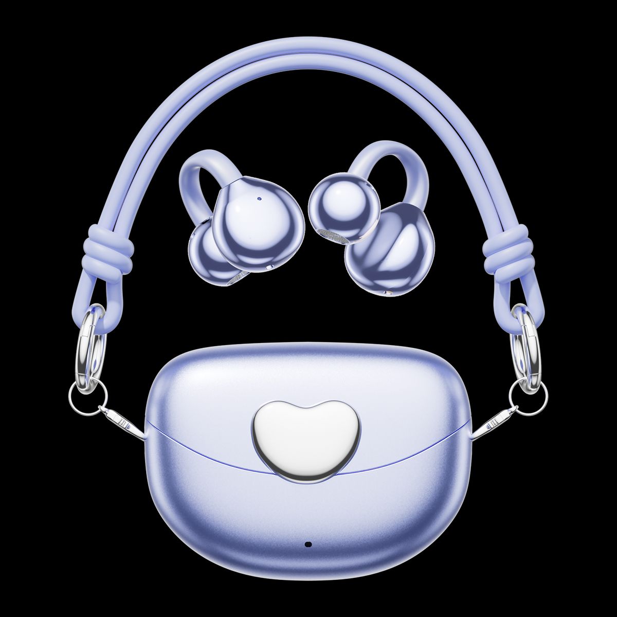 Cute Clamp Open-Ear Earbuds - Cute Clamp Open-Ear Earbuds - Purple-image-SKU21577466