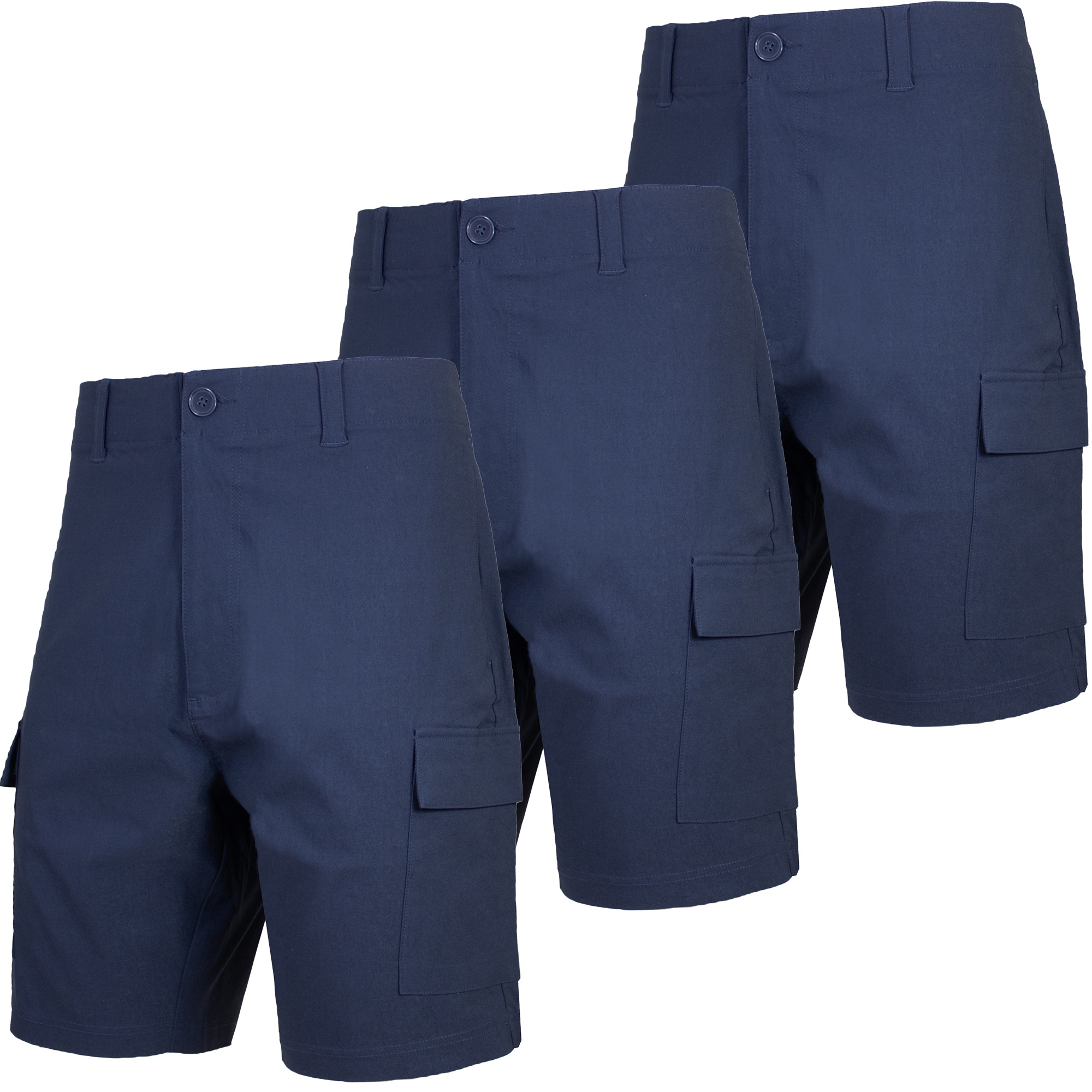 Men&rsquo;s Super Stretch Cargo Shorts (3-Pack) - MSSCS-200 - NV-NV-NV - 30