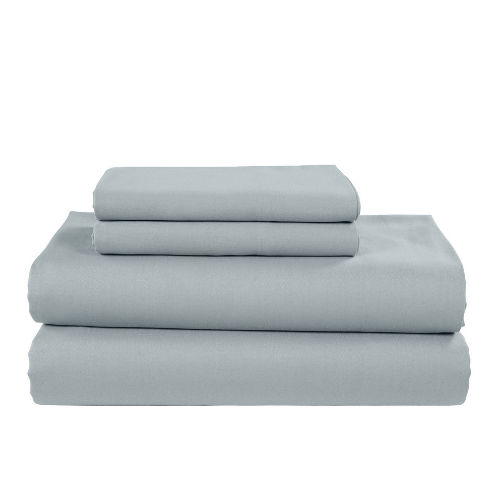 Photos - Bed Linen Kathy Ireland Kathy Ireland Lyocell and Linen Blend Sheet Set  - Twin / Mouse Grey 1312-TW--MGR(4 Pieces)