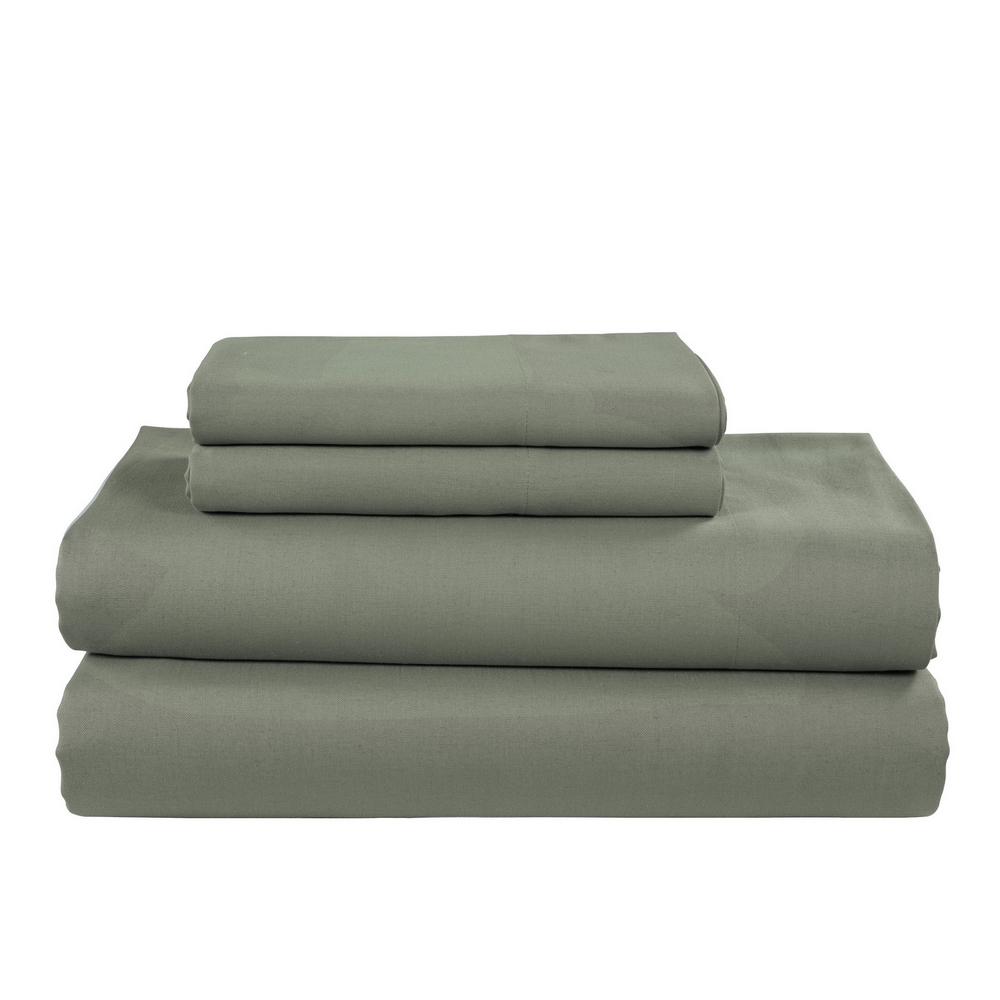 Photos - Bed Linen Kathy Ireland Kathy Ireland Lyocell and Linen Blend Sheet Set - Full / Sage 1312-FL-SG(4 Pieces)