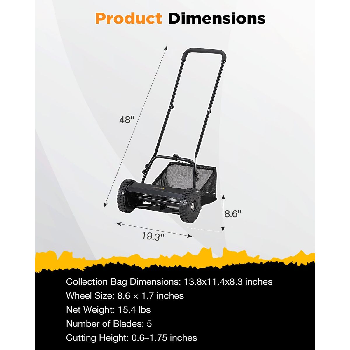Photos - Lawn Mower Private Label 5 Blade Push Reel Manual - 17008BKUG01 17008BKUG01