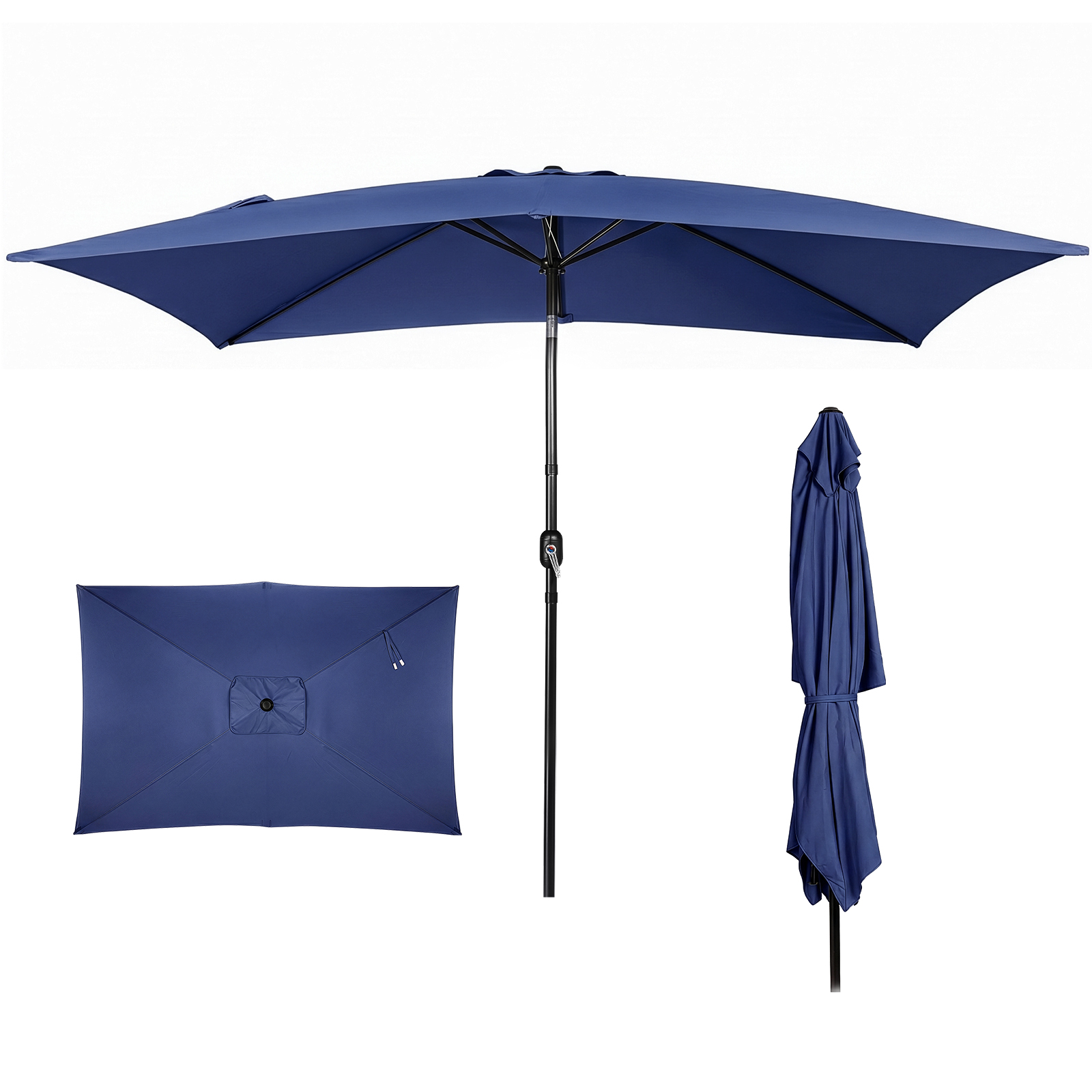 Rectangle Table Umbrella  Navy Blue