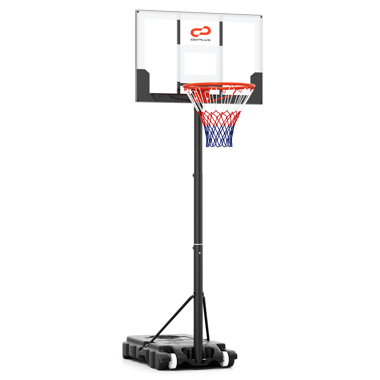 Photos - Basketball Hoop Costway All-Terrain Adjustable - Black & White HCST06770