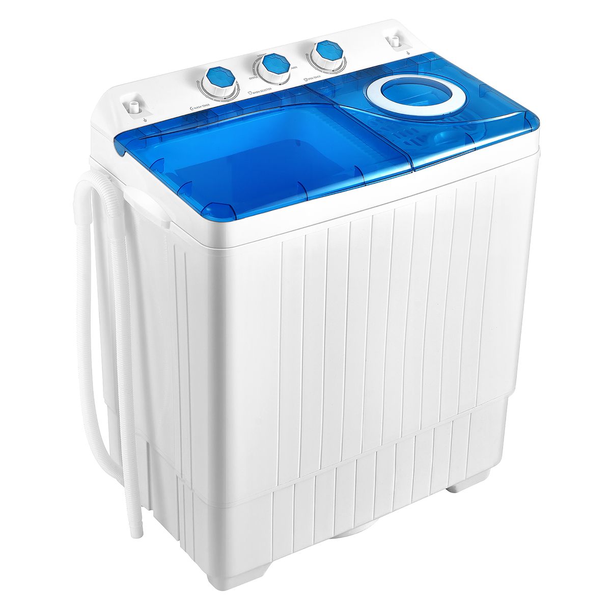 26lbs Portable SemiAutomatic Twin Tub Washing Machine  Blue