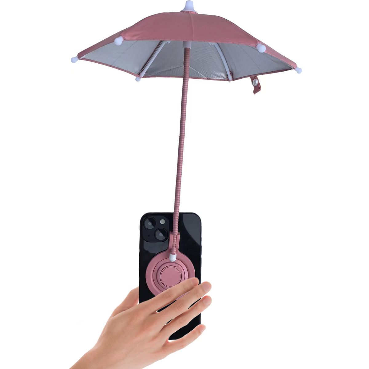 Portable Mini Cell Phone Umbrella   Pink