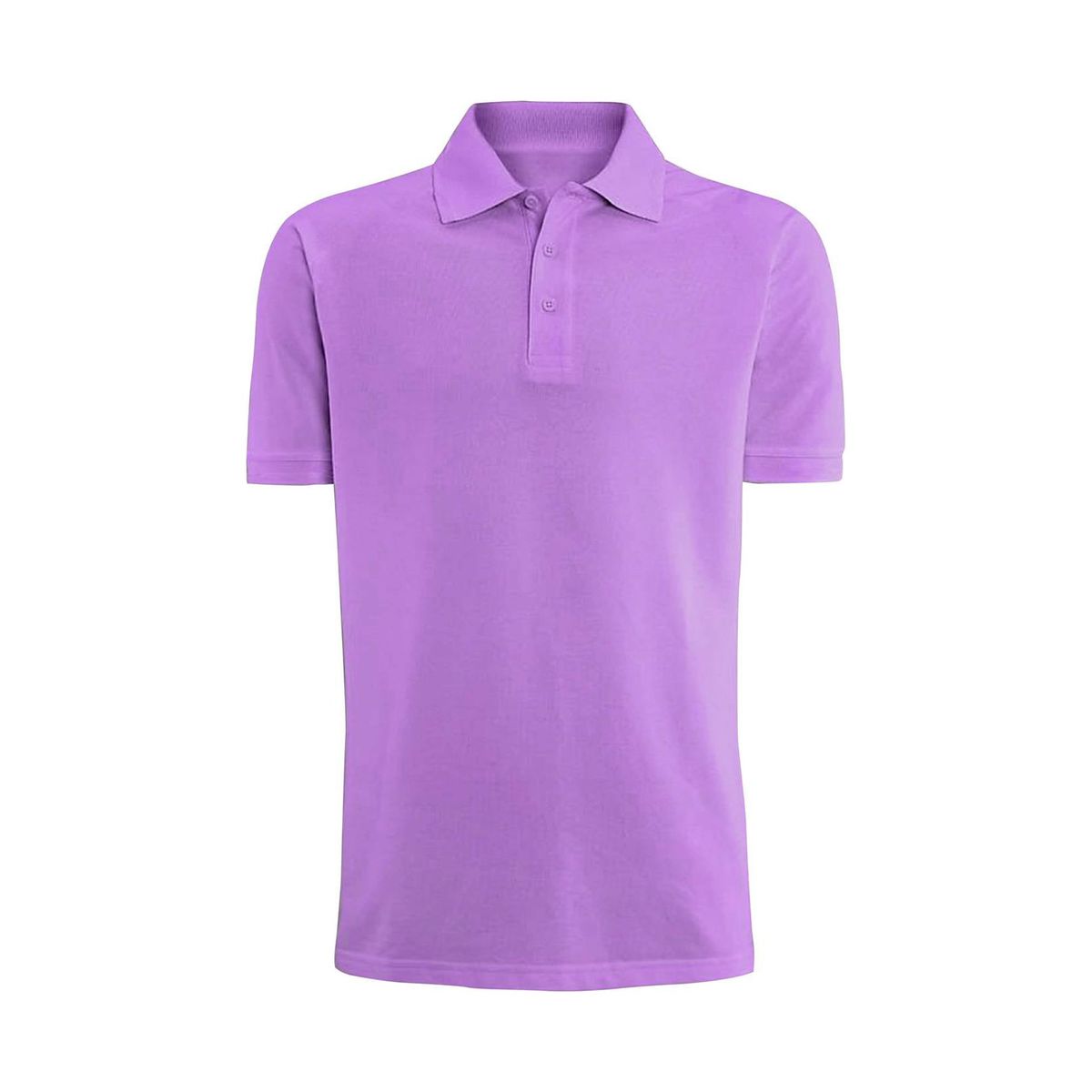 Men's Polo Cotton Short Sleeve Jersey Shirt - ALTA-PL010-Purple-S