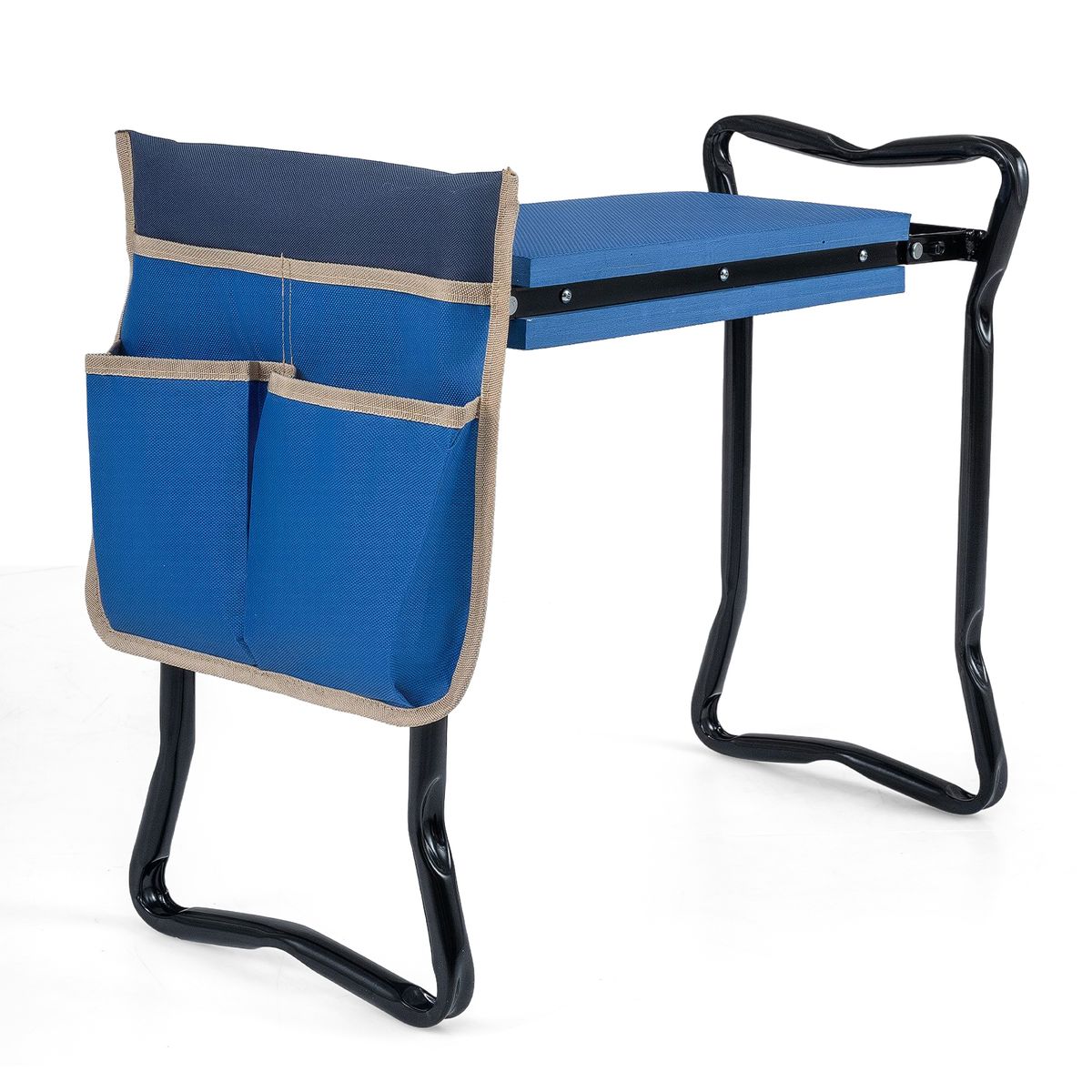 Photos - Garden Furniture Costway Folding Garden Kneeler and Seat Bench - Blue- 23" x 11" x 19.5" HCST13856-UNTIL