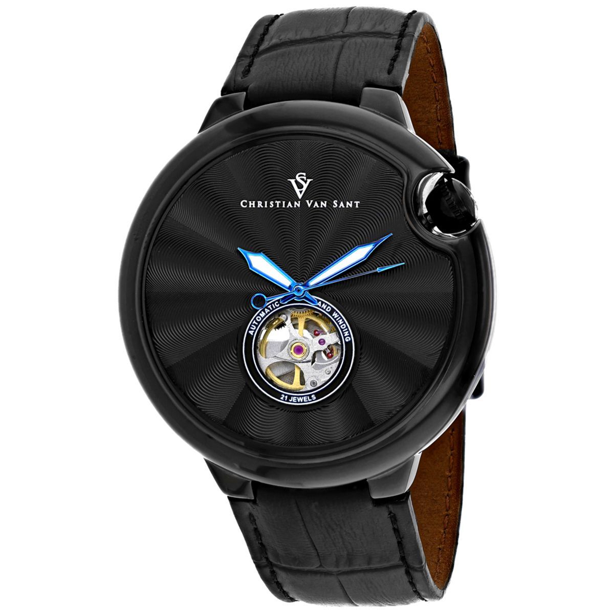 Christian Van Sant Mens Cyclone Automatic Black Dial Watch   CV0145