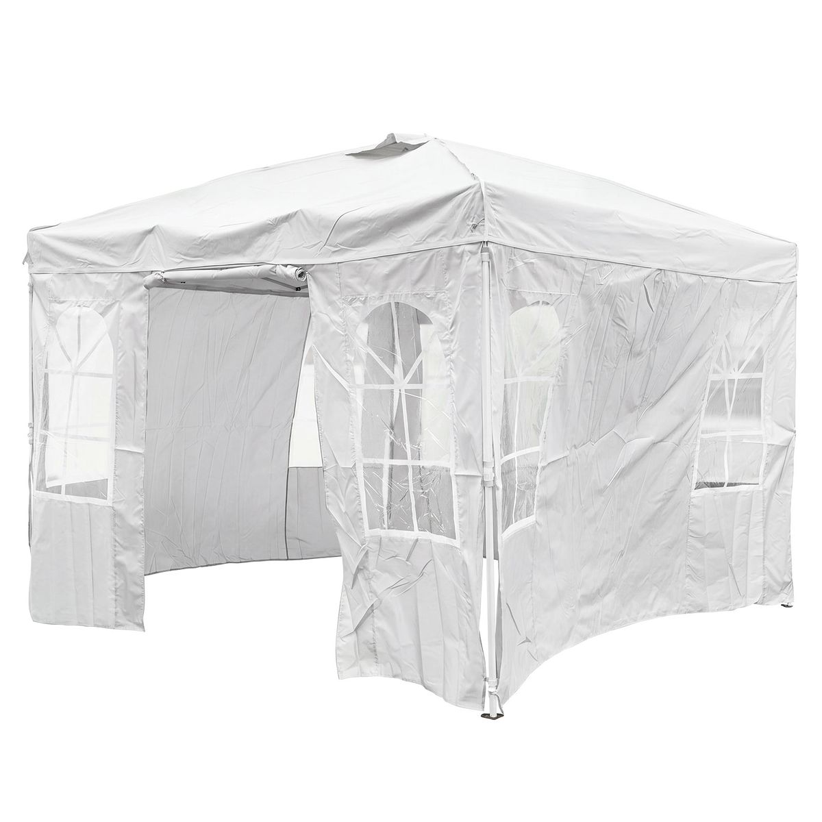 Pop Up Canopy Tent (4 or 8 Sidewalls) - 4 Sidewalls -White