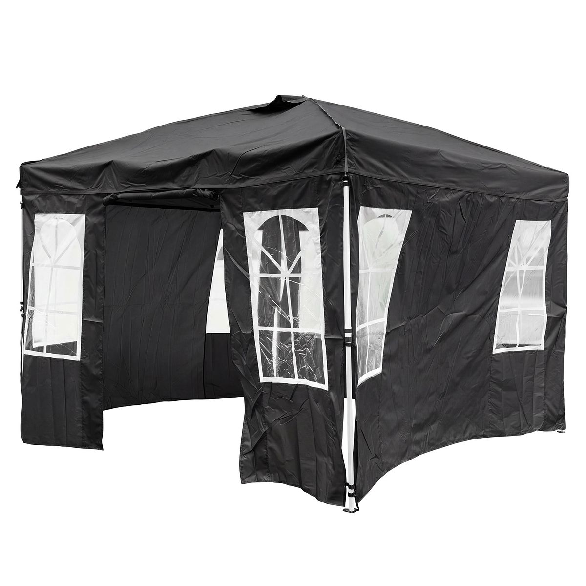Pop Up Canopy Tent (4 or 8 Sidewalls) - 4 Sidewalls -Black