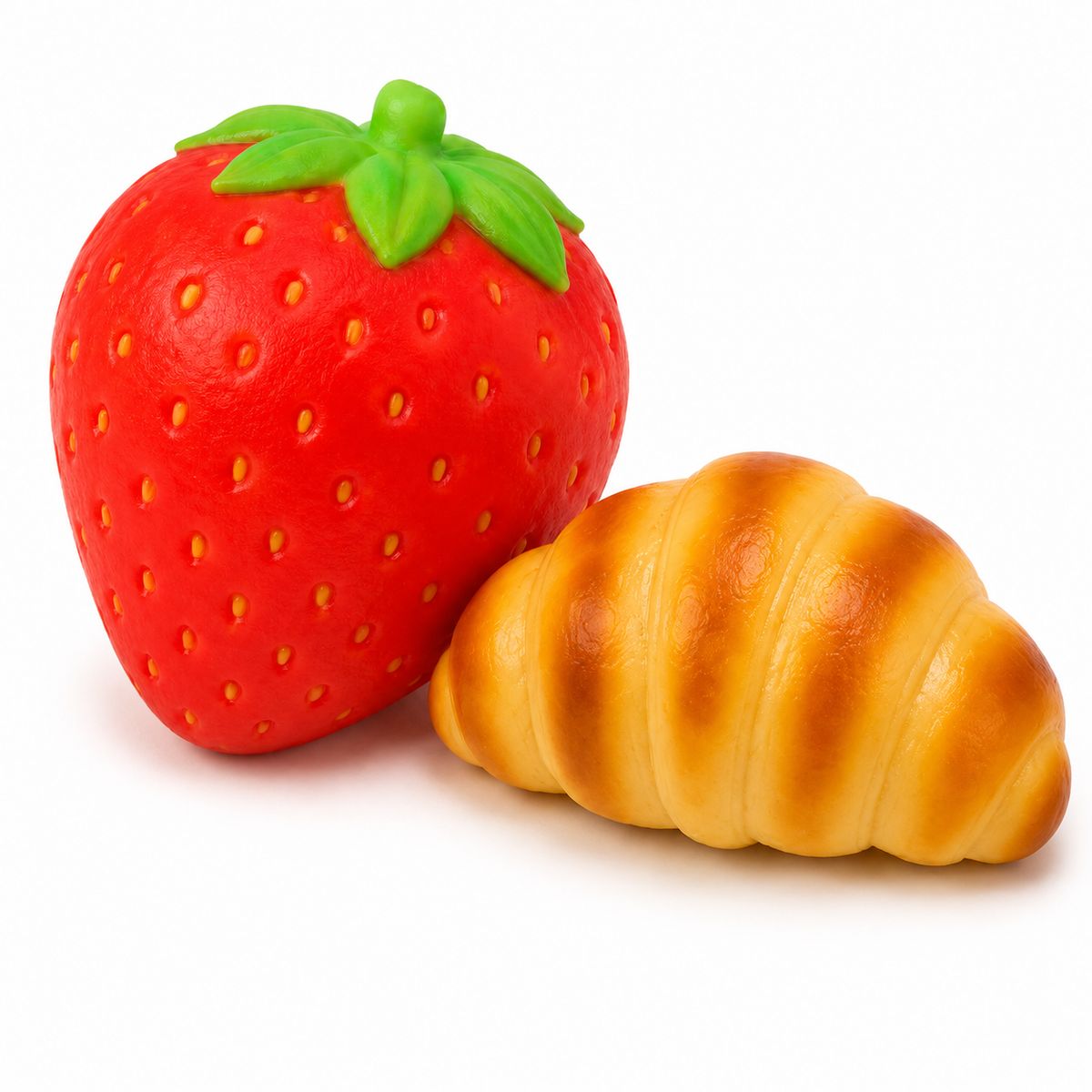 Mystery Slow Rising Squishy Fidget Toy (2-Pack) - Strawberry + Croissant