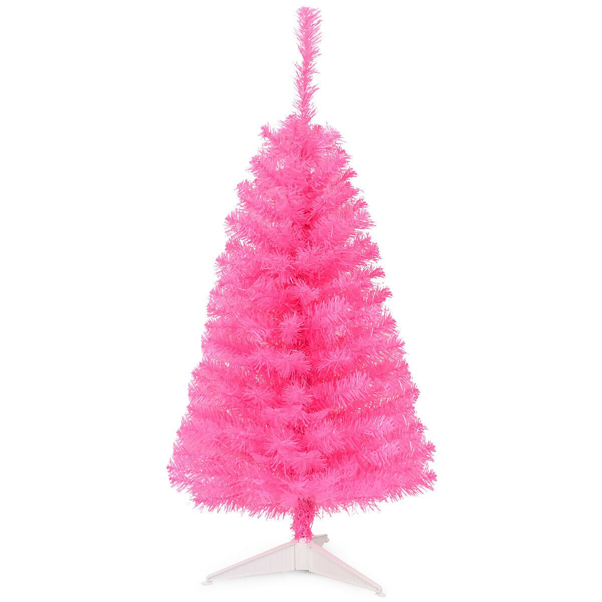 36Inch Unlit Artificial Mini Tree with Stand  3ft Unlit Artificial ChristmasPink
