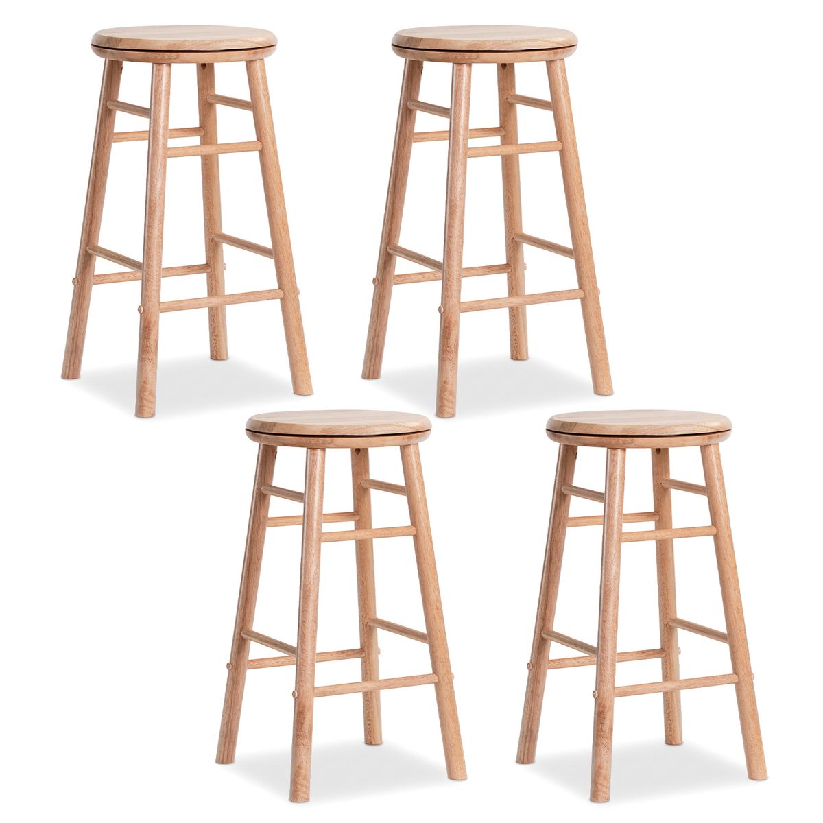 Swivel Bar Stools 2 or 4Pack  Natural4