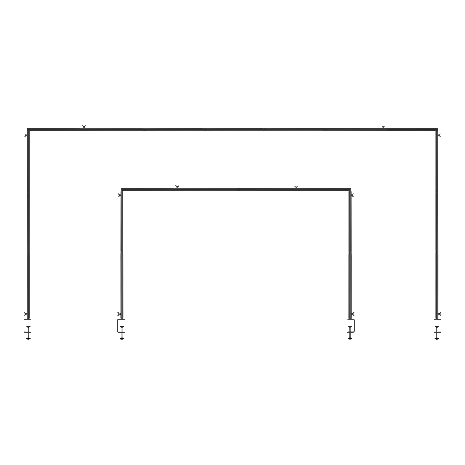 Over the Table Arch Stand (1 or 2 Pack) - Black / 2-Pack