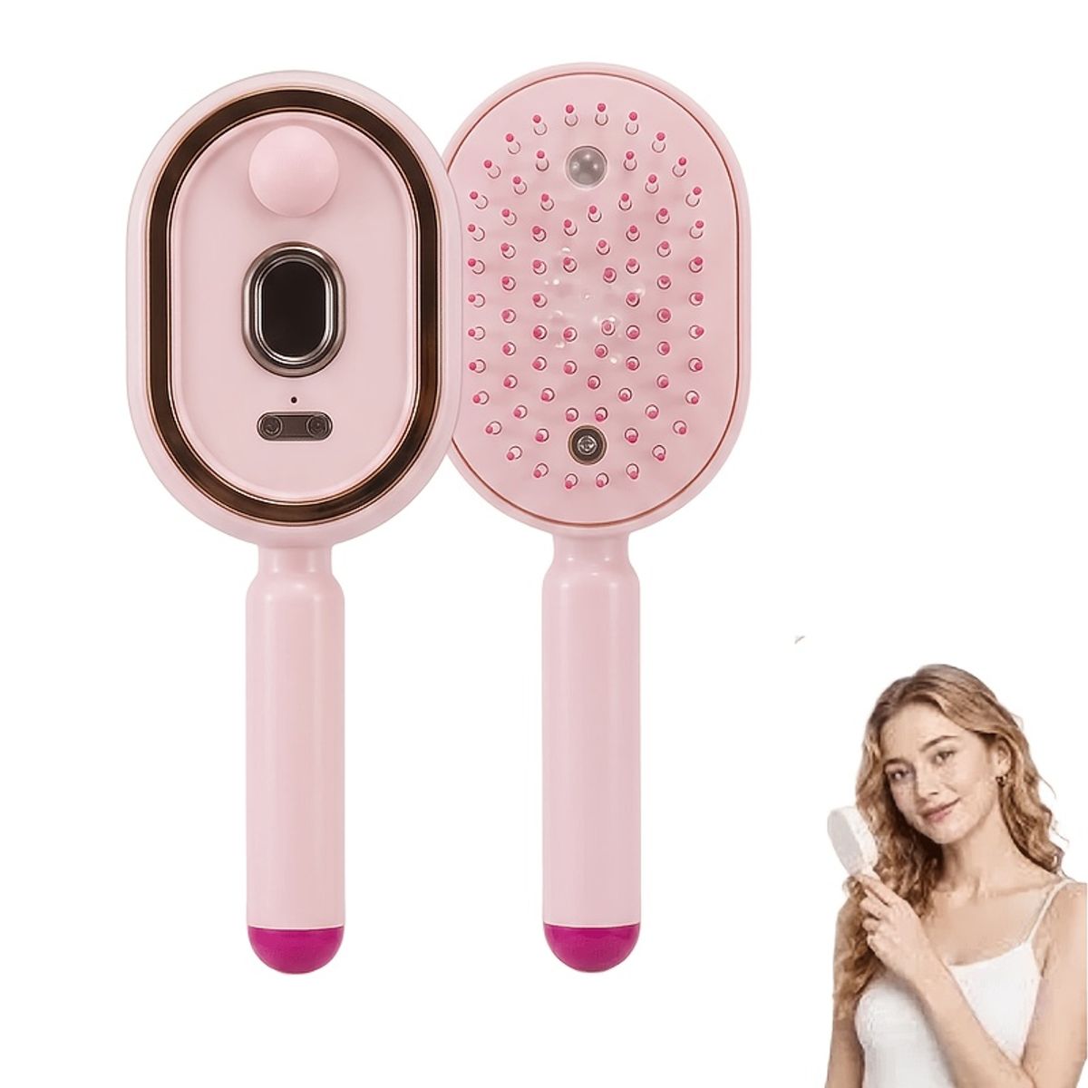 Hydro-Electric Massage Scalp Brush - Pink