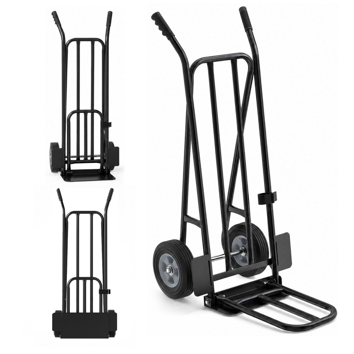 Folding Hand Truck Dolly  -  Black