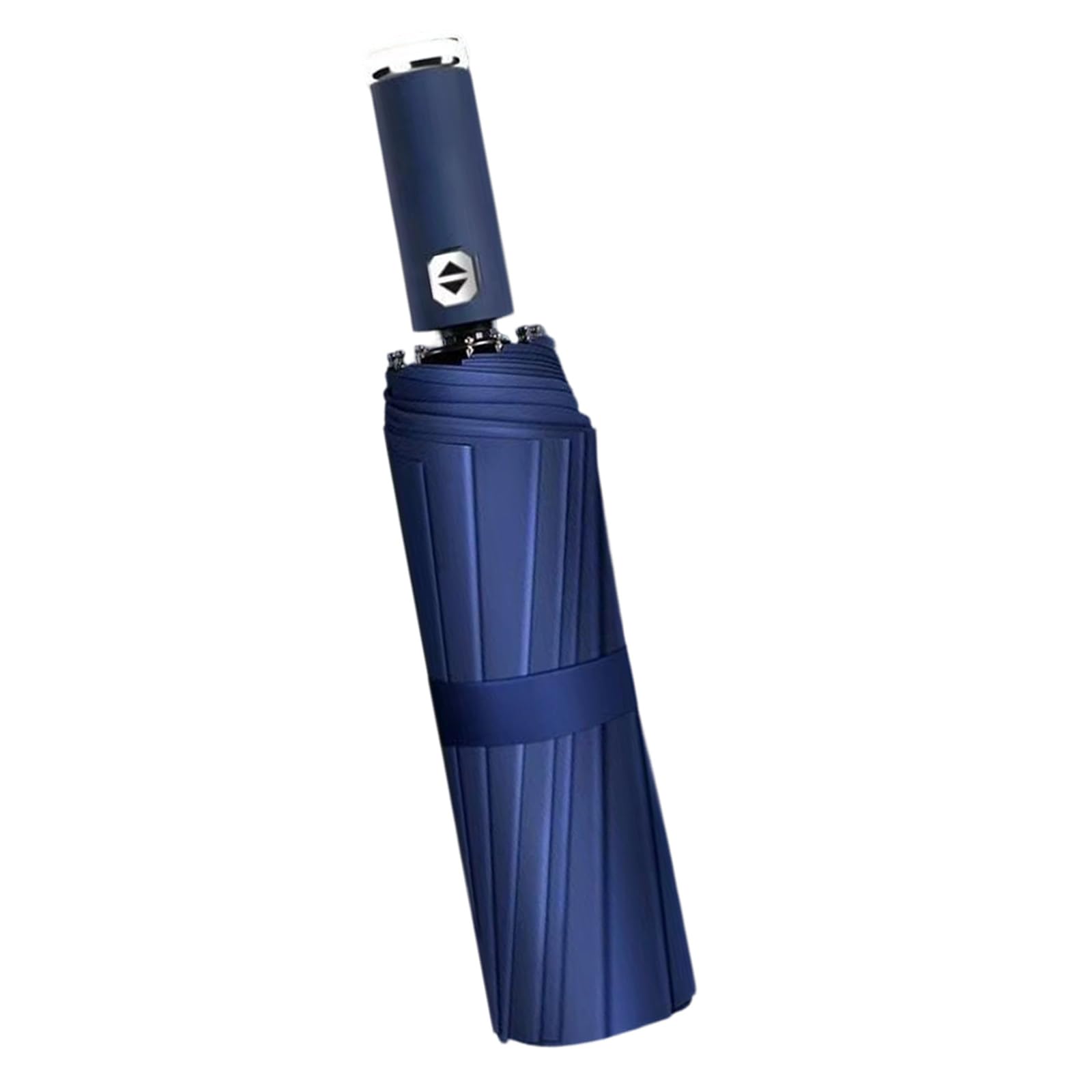 Automatic Folding Umbrella with LED Flashlight Handle  Navy Blue
