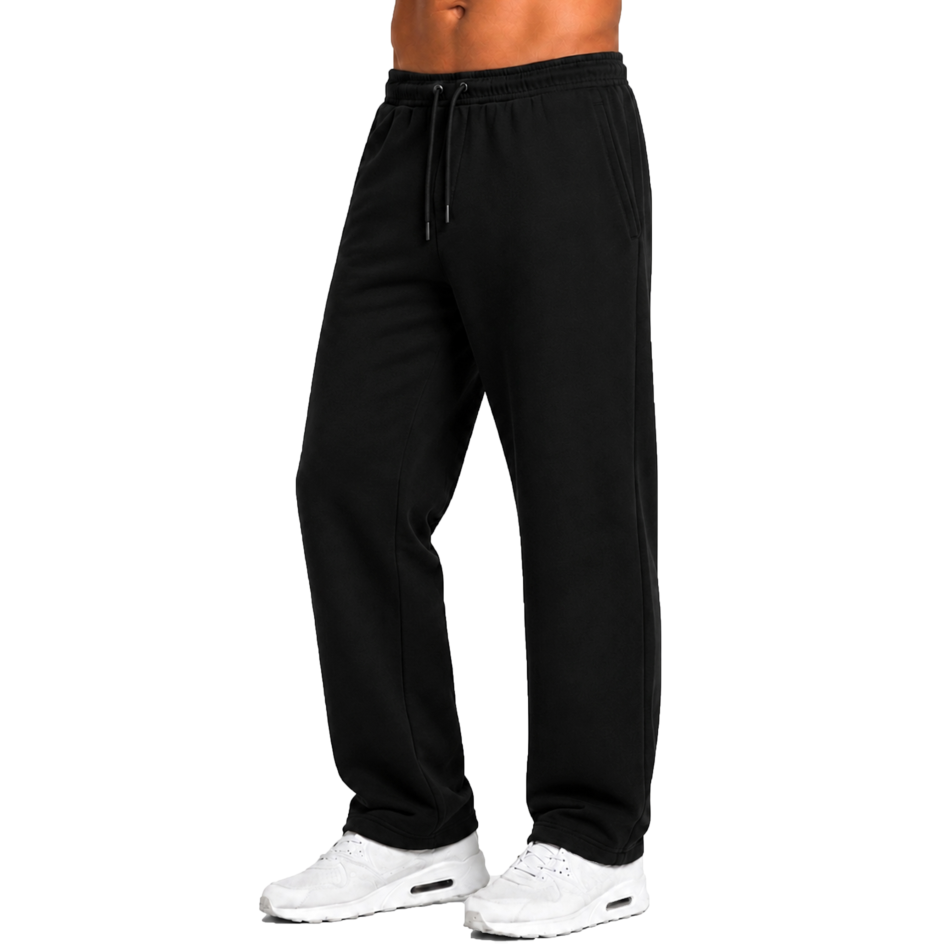 Men's Tech Fleece Open Bottom Sweatpants - JMTFP-355-BK-S
