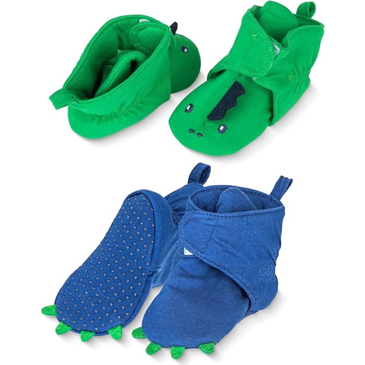Rising Star Baby Booties   Baby Booties 69 months Green Dino