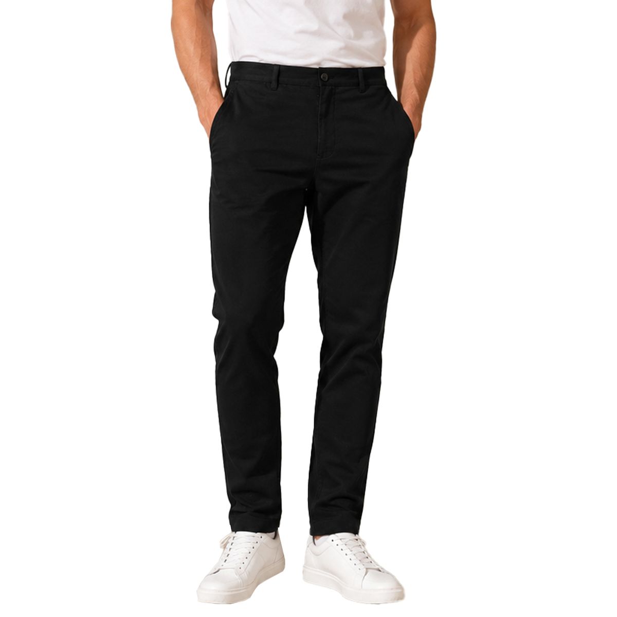 Men's Super Stretch Slim Fit Everyday Chino Pants - JMSSTP-300-BLK-36