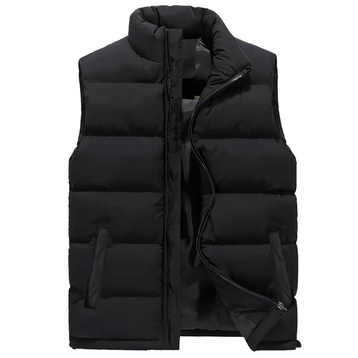 Men's Heavyweight Puffer Bubble Vest - VE-02 / BK / XL