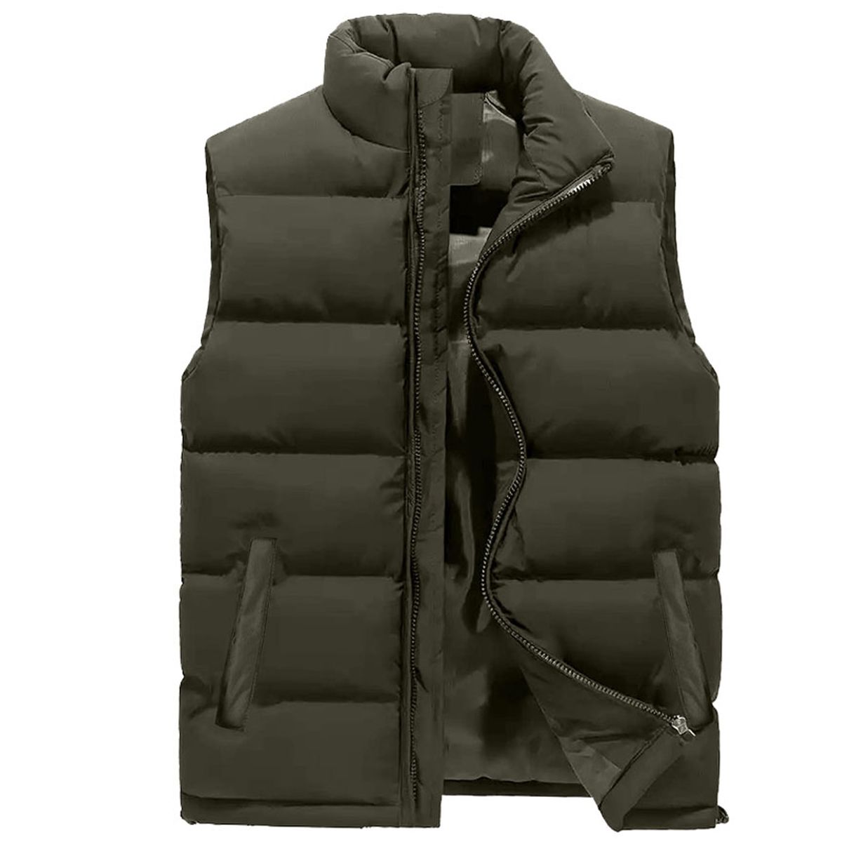 Men's Heavyweight Puffer Bubble Vest - VE-02 / OL / 2XL