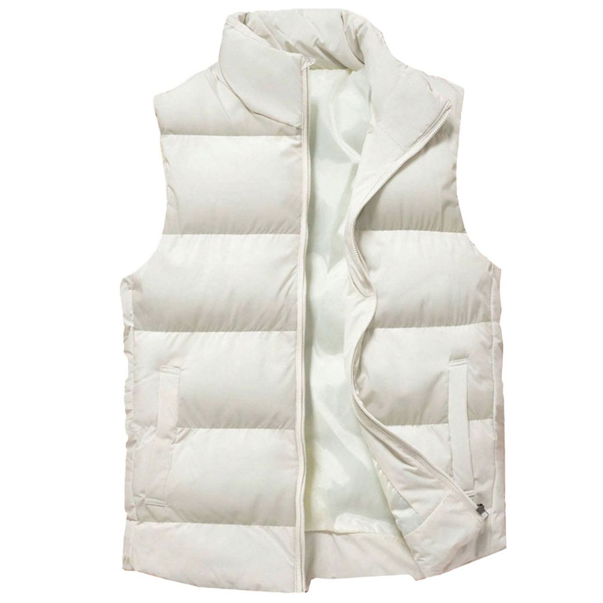 Men's Heavyweight Puffer Bubble Vest - VE-02 / WH / 2XL