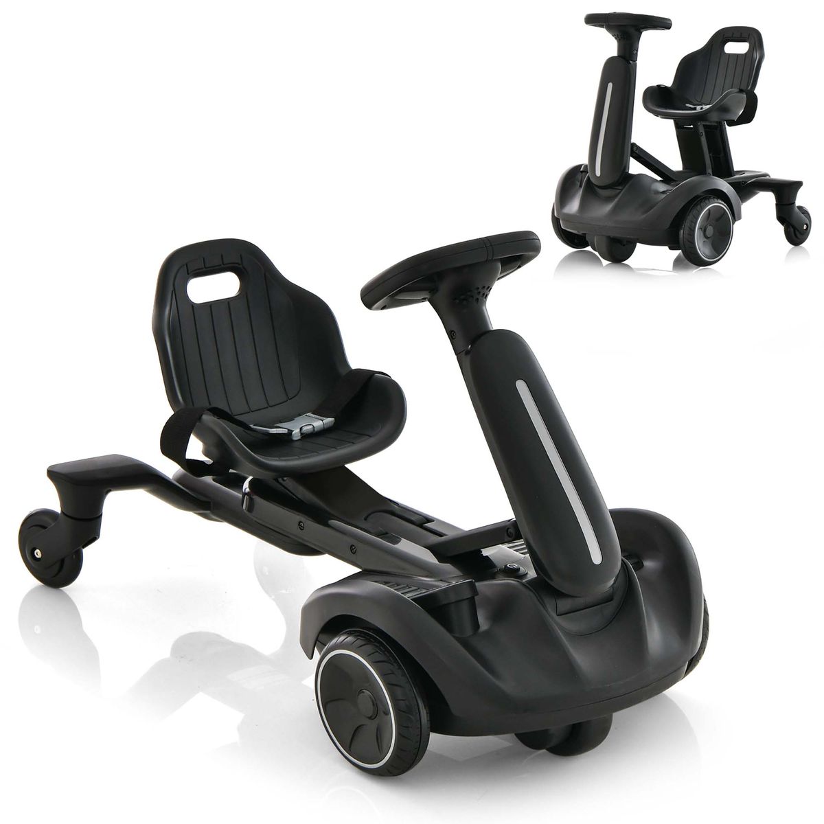 6V Kids Ride On Drift Car Electric Drifting Go Kart for Kids with 360° Spin - Black