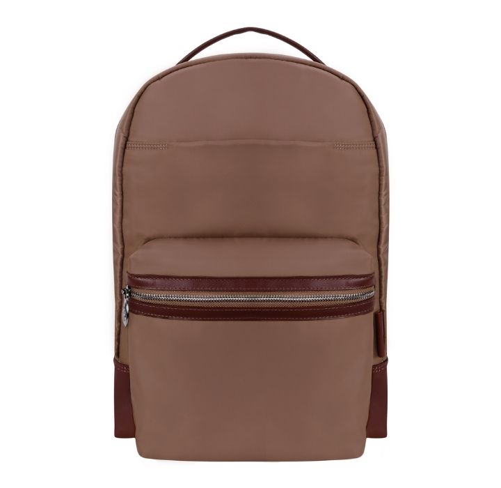 Parker Leather-Trimmed Nylon 15" Laptop Backpack - Khaki-image-SKU688797