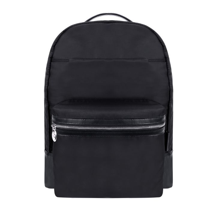 Photos - Backpack McKleinUSA Parker Leather-Trimmed Nylon 15" Laptop  - Black 18555