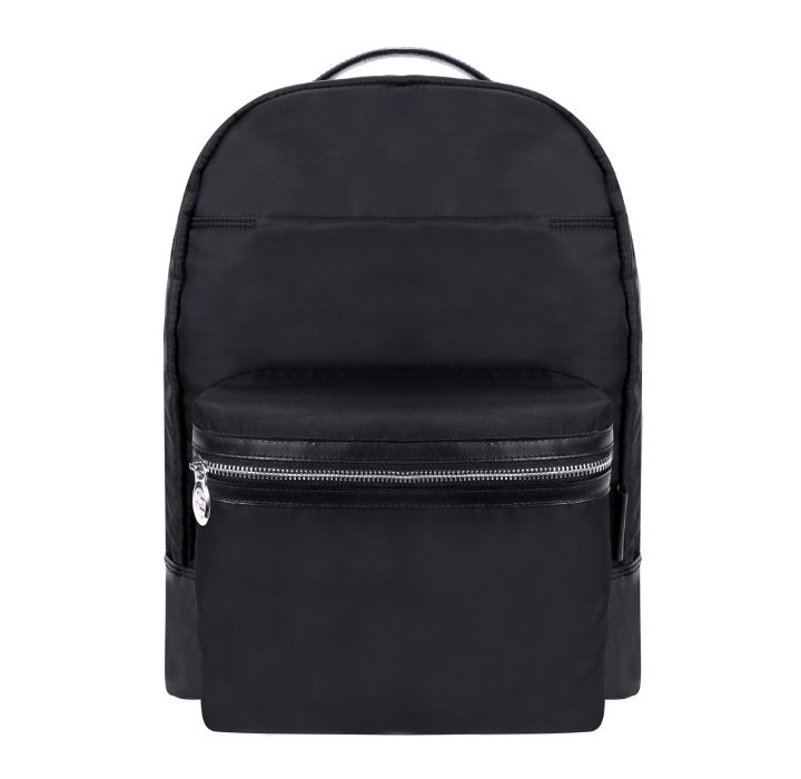Parker Leather-Trimmed Nylon 15" Laptop Backpack - Black-image-SKU688798
