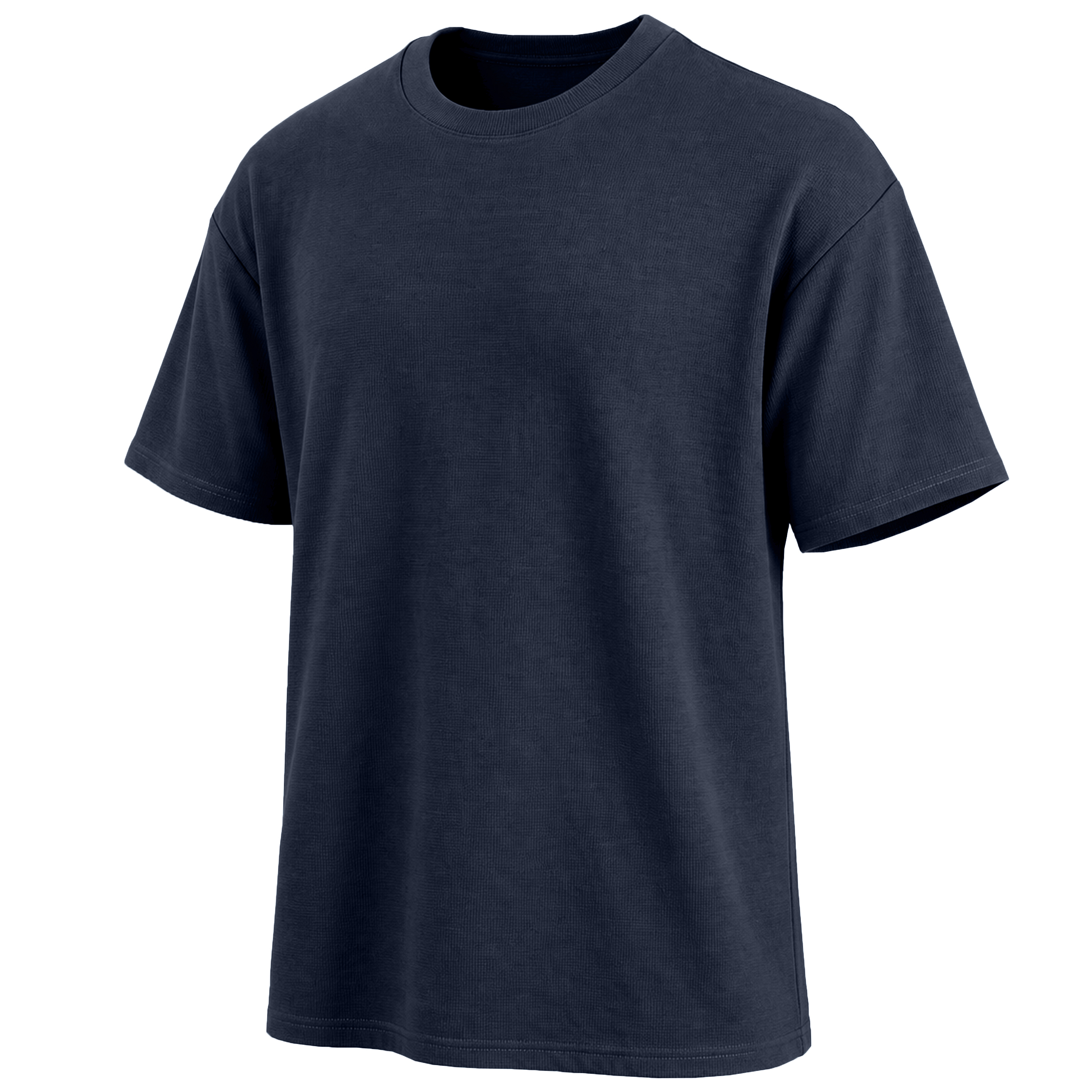 Men's Baggy Fit Wide Shoulder Crew Neck Shirt - MLMT-701-NV - S