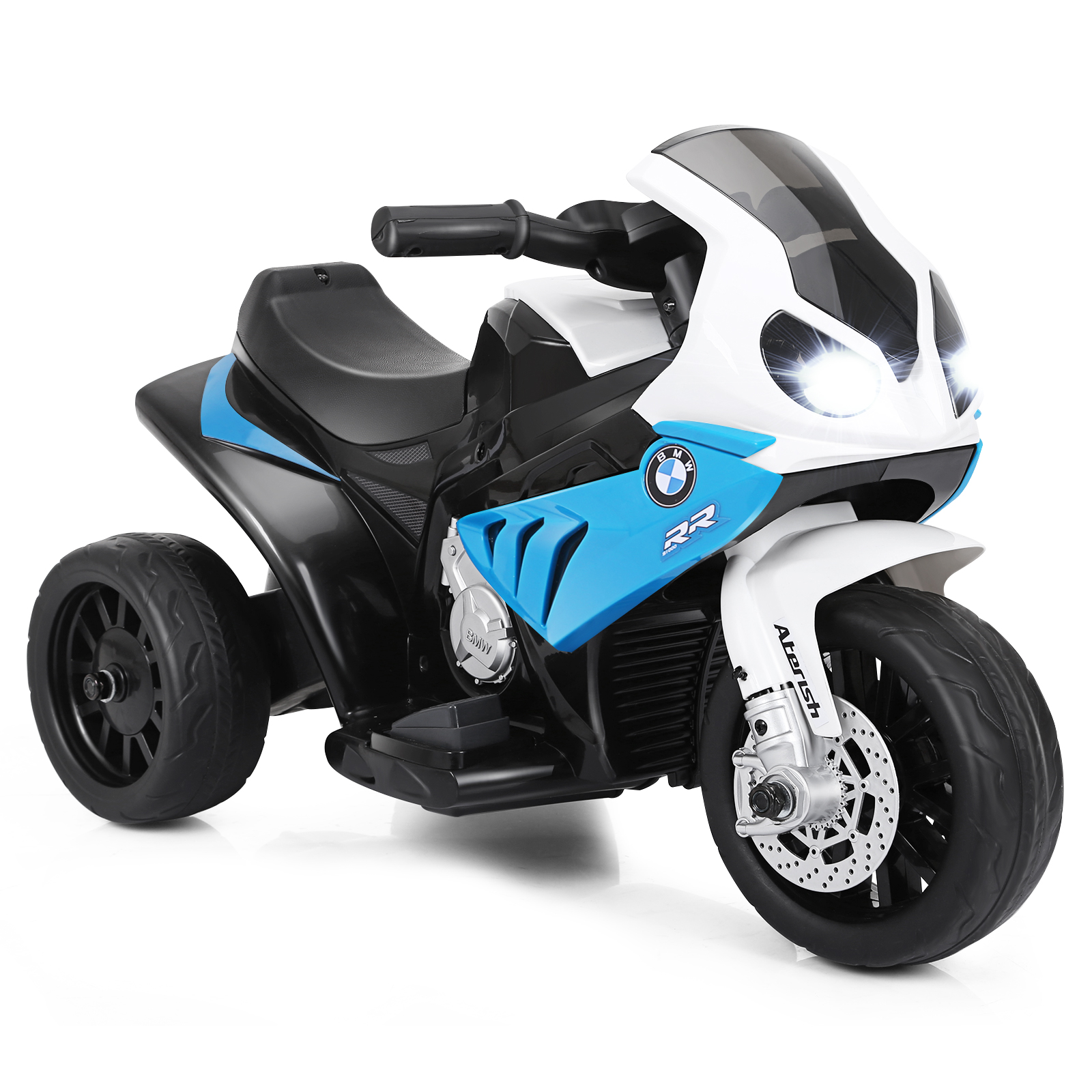 6V Kids Atv Quad Electric Ride On Car Toy Toddler with Led Light MP3 - Blue