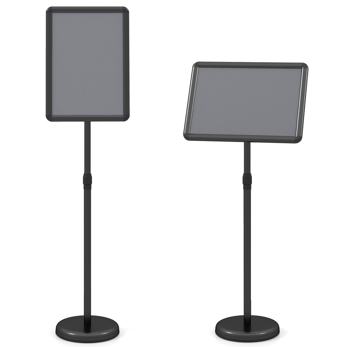 Sign Holder Stand (1- or 2-Pack) - 11 x 17 Inch-Black-2