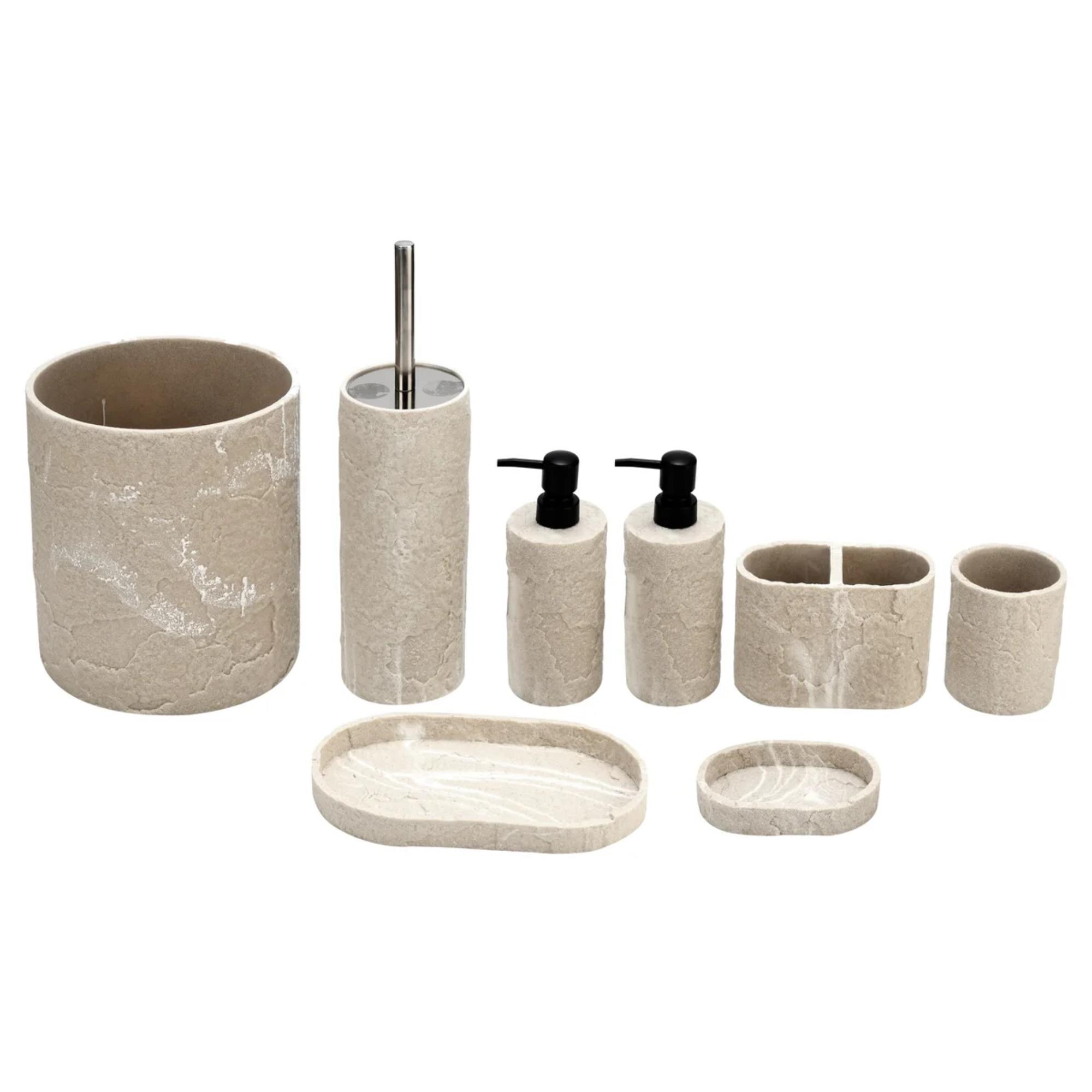 8-Piece Bathroom Set - Desert Stone