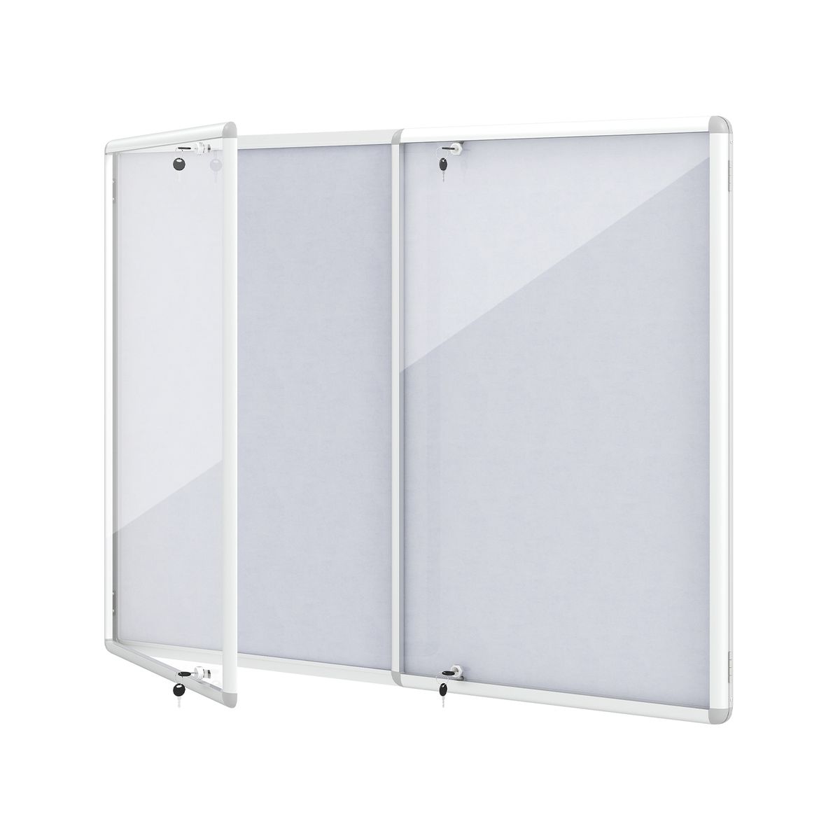 Enclosed Bulletin Board  - Gray