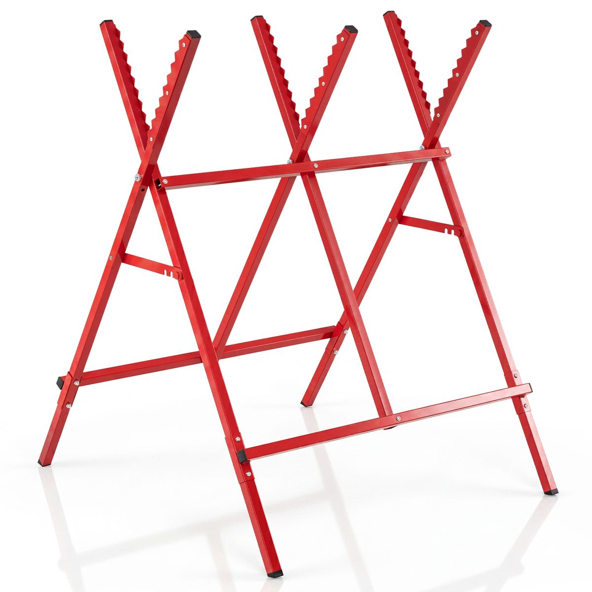 Folding Log Saw Horse - Red
