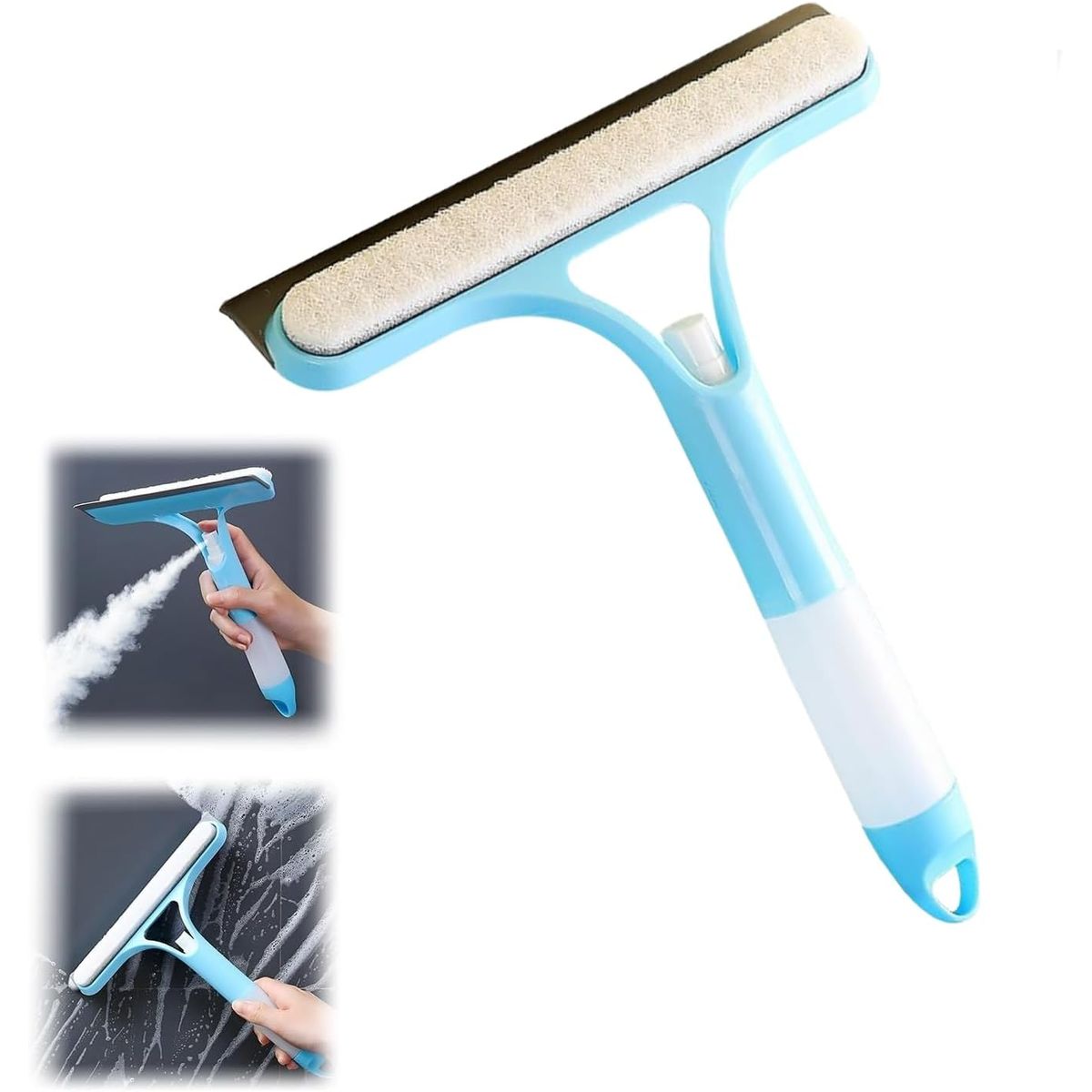 3-in-1 Window Cleaning Tool Brush - Blue