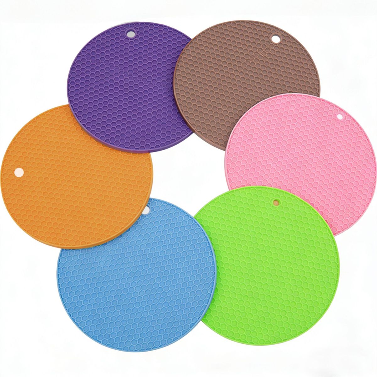 Heat Resistant Silicone Trivet Mat (6 Pack) - S-Style 1