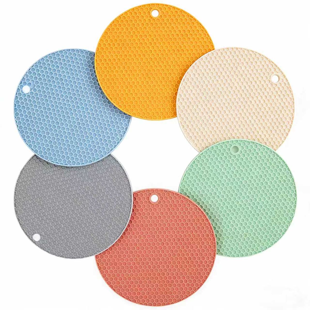 Heat Resistant Silicone Trivet Mat (6 Pack) - L-Style 2