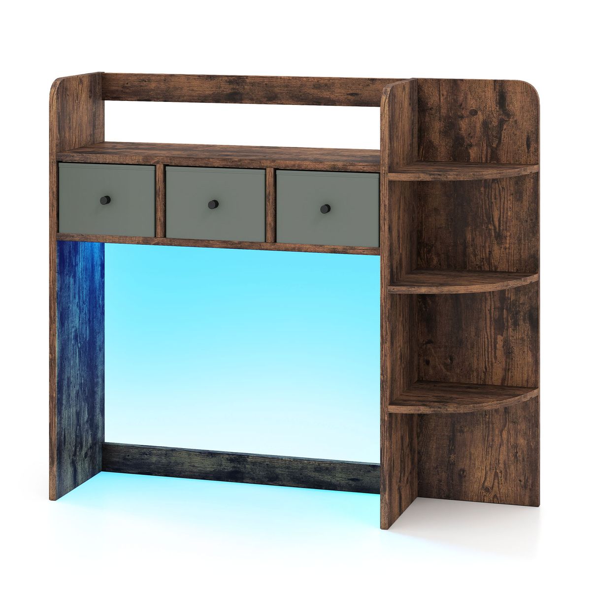 Desktop Bookshelf - Rustic Brown