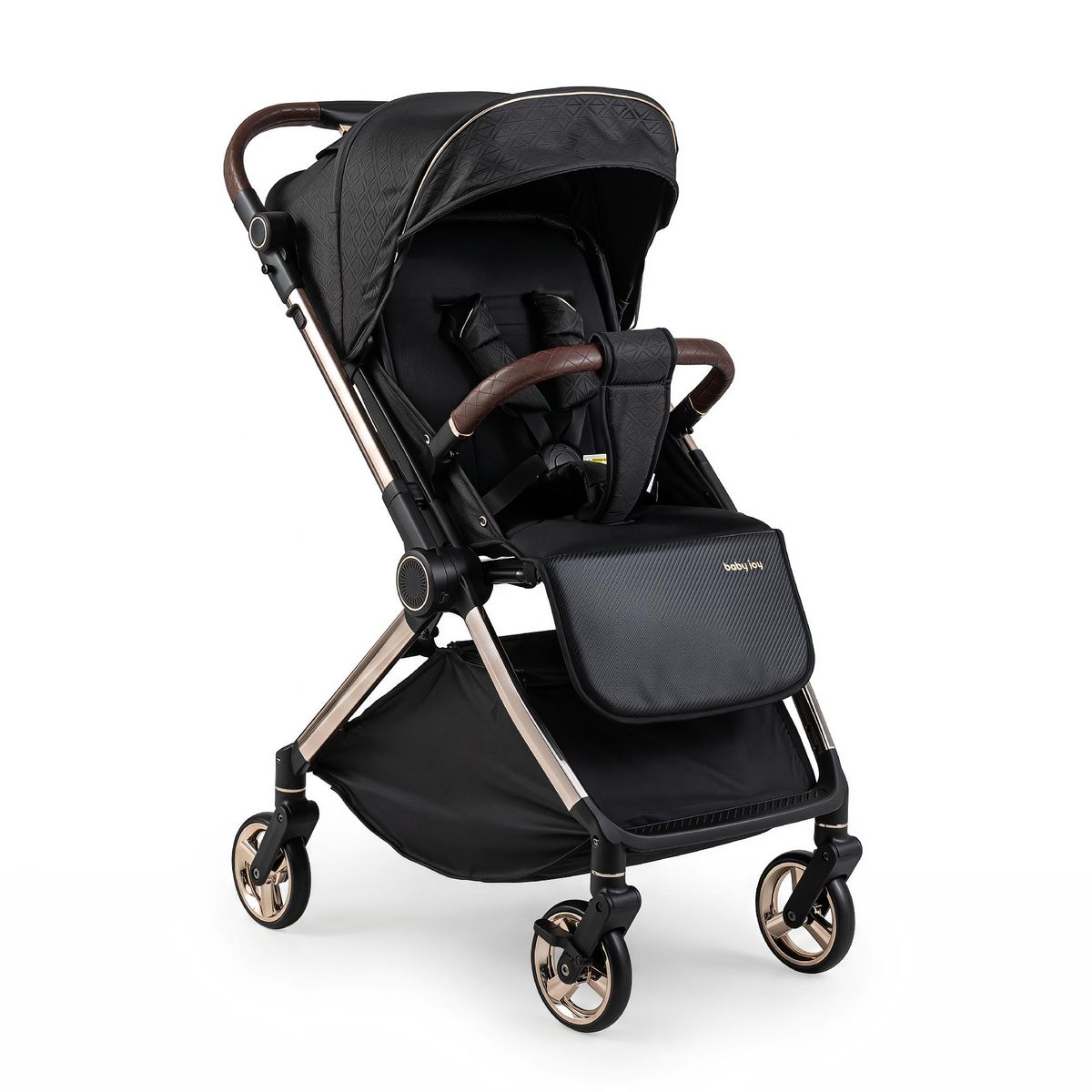 Costway Reversible Lightweight Foldable Baby Stroller - Black