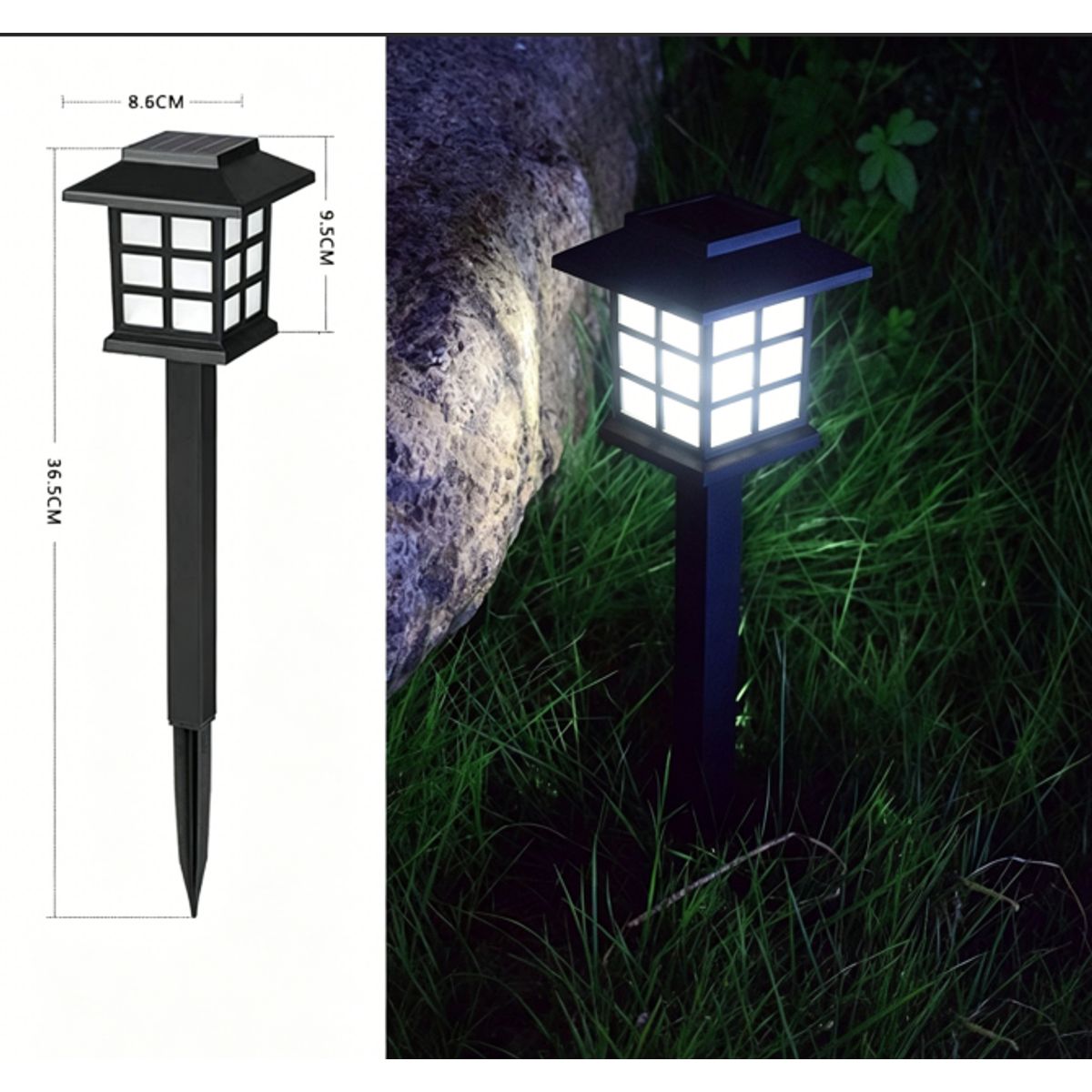 Outdoor Garden Stake Lights - White Light-4 pack