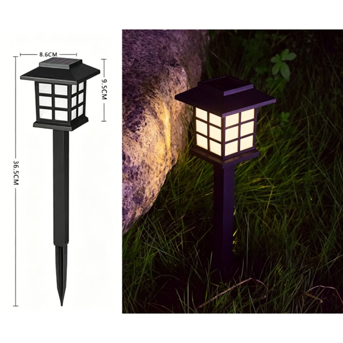 Outdoor Garden Stake Lights - Warm Light-12 pack