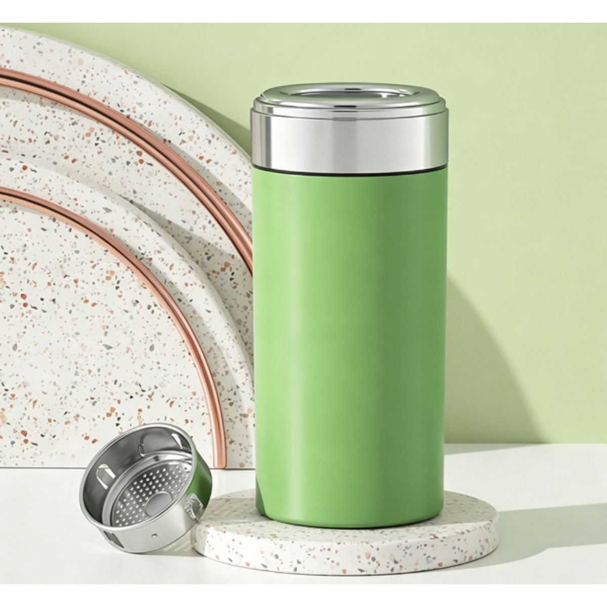 Stainless Steel Mini Insulated Bottle - Green-230ml