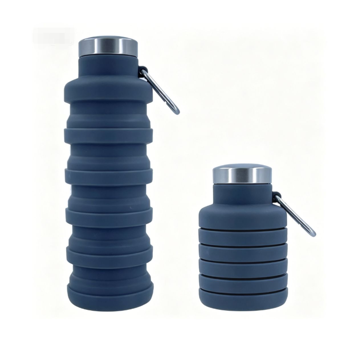 500ml  Collapsible Silicone Water Bottle - Dark Gray