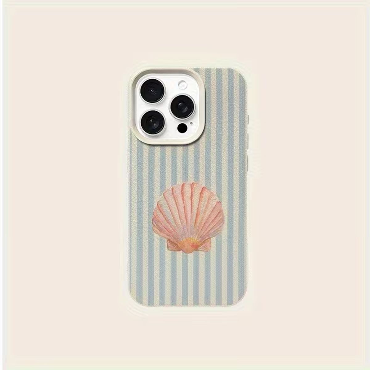 Summer Themed Stripe Phone Case - Light Blue-iPhone16pro